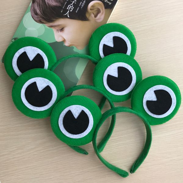 

cute cute animal headwear children's stage animals show headband props kindergarten frog cat ear headband, Slivery;white