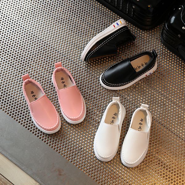 

wendywu pedal slip-on spring 2018 korean girls boys shoes children shoes new casual british style boys sneaker, Black;grey