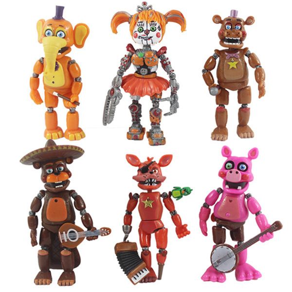 

5.5 inch five nights at freddy's pvc action figure toy bonnie foxy doll with light detachable