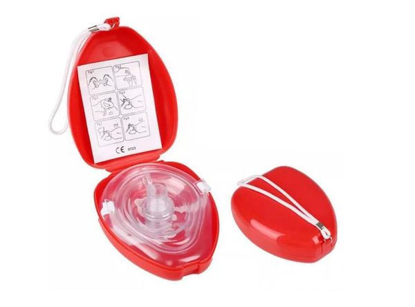 Erste-Hilfe-Maske für künstliche Beatmung, Atemmaskenbecher mit separater Box, Einweg-CPR-Atemmaske, DHL-frei