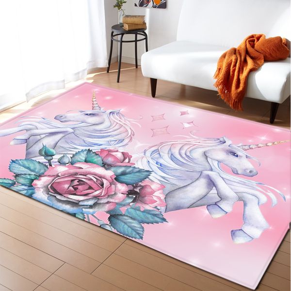 Cartoon Parlor Living Room Area Rug Carpets Anti Slip Party Decor Kids Play Crawling Floor Mat Rug Girls Room Decor Large Carpet Carpet Tiles Design