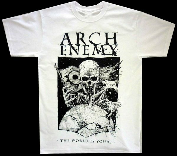 

arch enemy world is yours white shirt s-xxl official metal band t-shirt, White;black