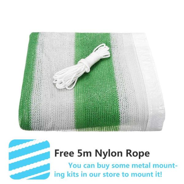

shade 2x3 2x4 2x5 sunscreen ink hdpe white green striped net awning outdoor garden sunshade ant