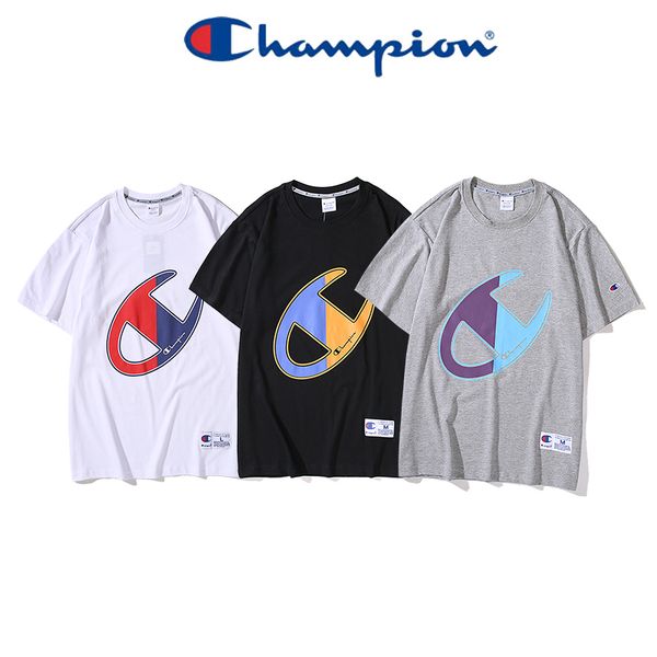 

чемпион 20ss мужчины роскоши тенниски конструктора женщин способа хлопка tshirts высокого качества логотип бренда пара tshirt летняя площадк, White;black