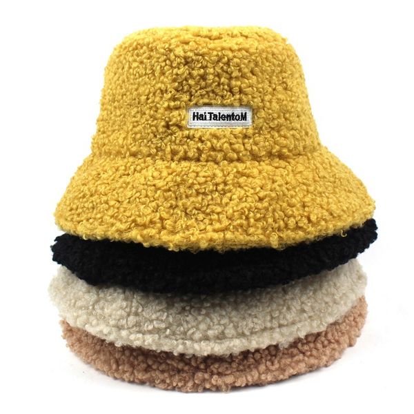 

new faux fur winter bucket hat for women girl fashion solid thickened soft warm fishing cap outdoor vacation hat cap lady panama, Blue;gray