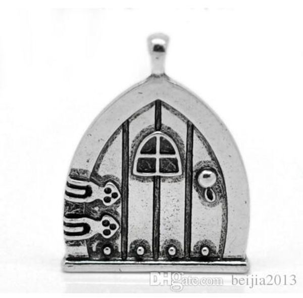 

lovely 10pcs antique silver fairy wish door charm pendants 35x27mm(1 3/8"x1 1/8") (b20517, Bronze;silver