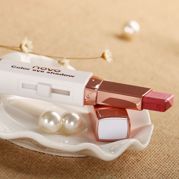 

high fashion double color eye shadow stick stereo gradient velvet shimmer eye makeup palette cosmetics eyeshadow cream pen ktc 6