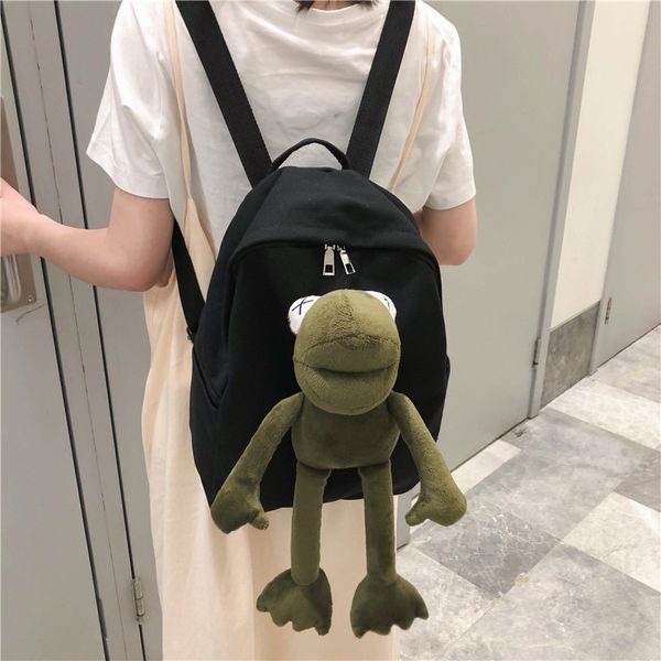 

new harajuku style girl funny bag female ins student campus cute cute doll backpack super fire ugly bag shoulder