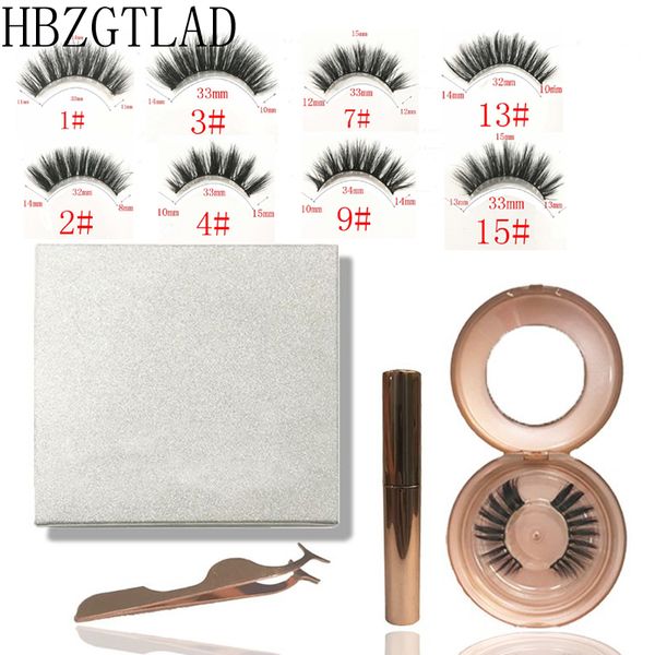 

2019 new magnetic eyeliner with magnetic eyelashes reusable 3d mink eyelashes magnets mink lashes false