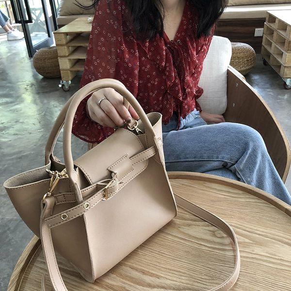 

women's fashion handbag simple shoulder bag pu casual bag