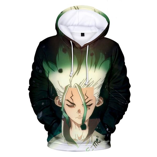 

2019 anime dr.stone men hoodie stone world ishigami senku tie dyeing hoodies plus size man hoodies long sleeve hoody sweatshirt sale, Black
