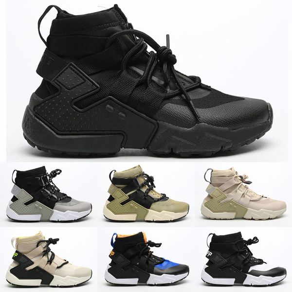 

new huarache gripp sail qs women mens running shoes for huara khaki blue sports sneakers outdoors jogging walking size 36-45