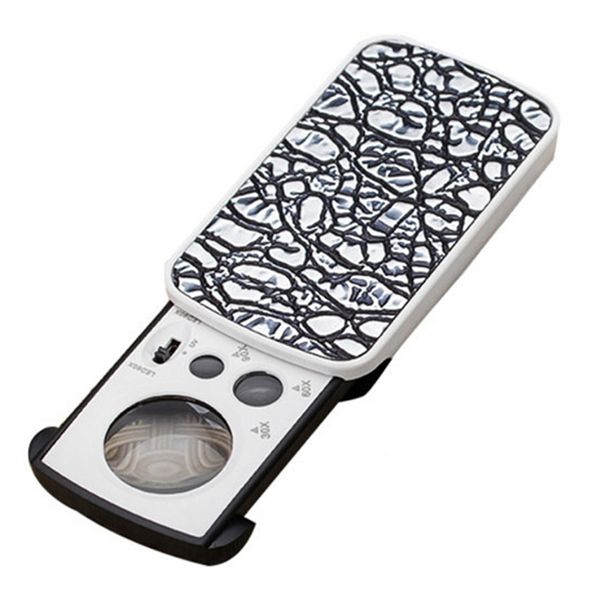 

illuminated jewelry loupe led uv light magnifier set optical lens glass reading machining high magnification appraisal