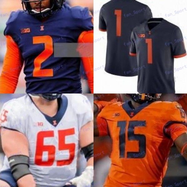 

custom illinois fighting illini football jerseys 150th #1 isaiah williams 2 reggie corbin 97 bobby roundtree any name number s-4xl, Black