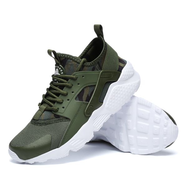 

army green lovers shoes noodles ventilation shoe male tide woman low help light run shoe daily leisure time sneakers