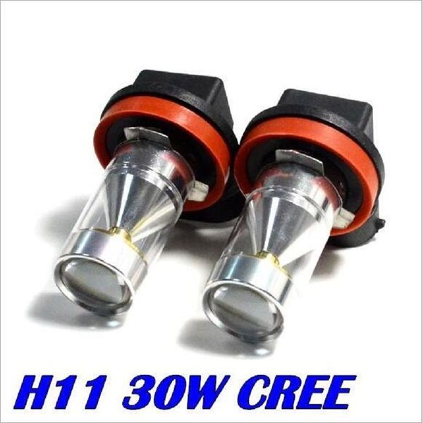 

2x h11 30w led chips led with lens car fog light auto parking reverse tail car light source white