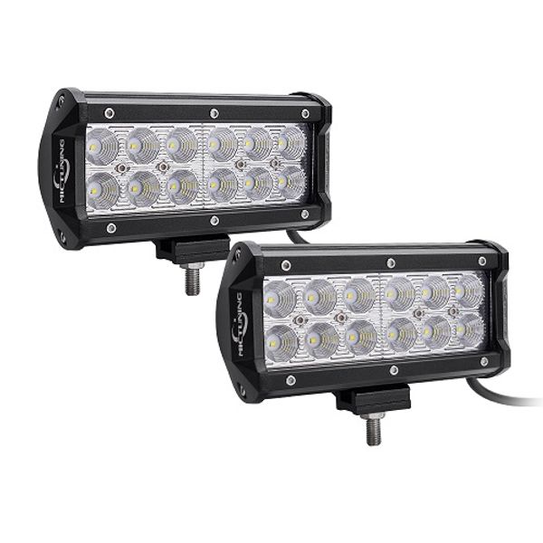 

mictuning 2 pcs 7 inch 36w flood led light bar led pods for off road atv suv