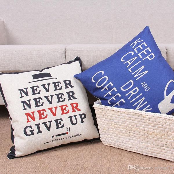 

европейская и американского стиль современной простой наволочка английского алфавита мода nordic ветер простой атмосферный хлопок пенька нав