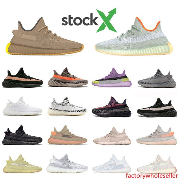 

stock x desert sage earth cloud white citrin kanye west designer sneakers bred black reflective yeshaya men women sports running shoes 36-46