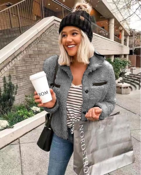 

amazon autumn/winter lamb pellet fur fur coat female, Black;brown