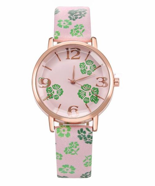 

no logo cut glass matching color printed surface strap ladies watch belt female watch student watch, Slivery;brown
