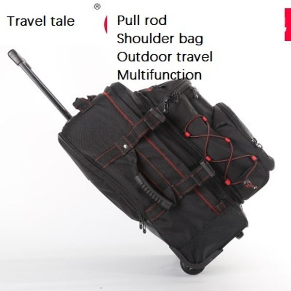 

carrylove 20 inch waterproof pull rod shoulder bag outdoor travel multifunction luggage spinner brand travel suitcase