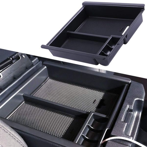 

tacoma 2016-2019 center console organizer insert abs black materials tray, armrest box secondary storage