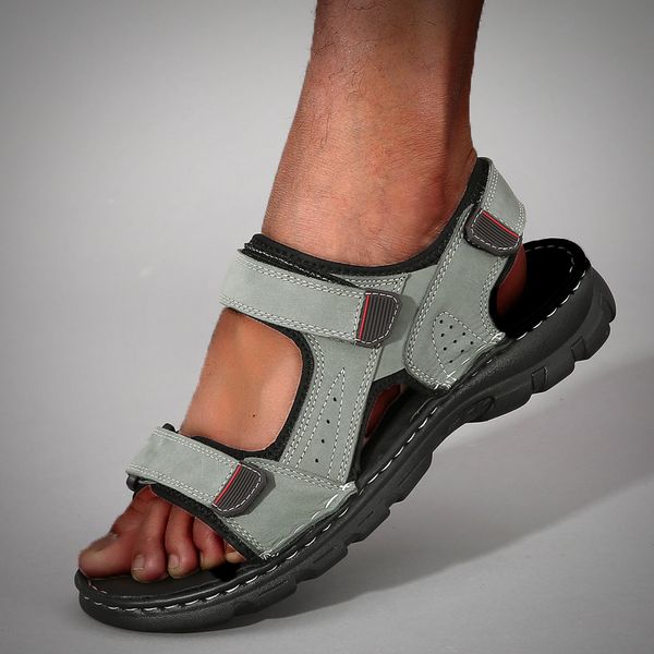 

man summer beach сандалии спортивная кроссовки человек handmade кожа мужская обувь квартиры ретро открытый полуботинки мужской swim обувь 48