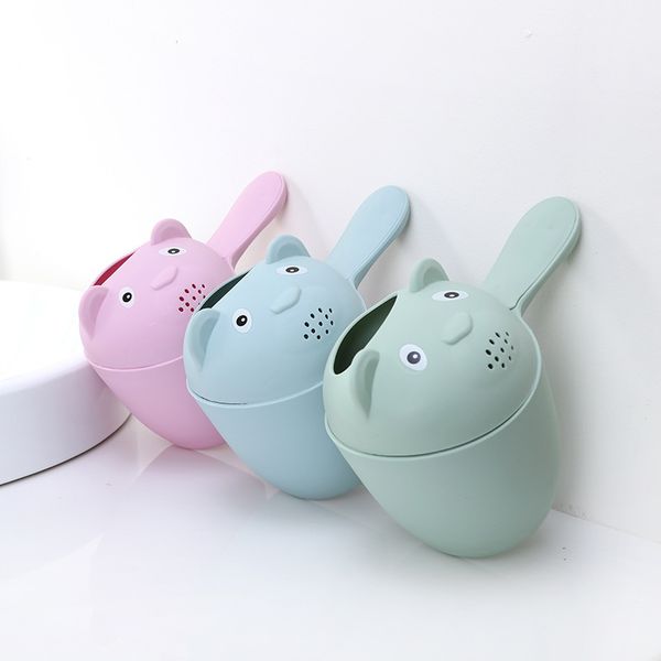 

cute cartoon baby bath caps toddle shampoo cup children bathing bailer baby shower spoons child washing hair cup kids bath tool