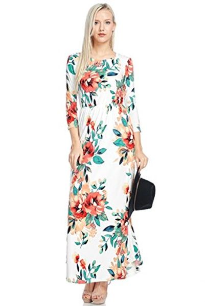 

reborn j floral maxi dress with pockets, long sleeve, Black;gray