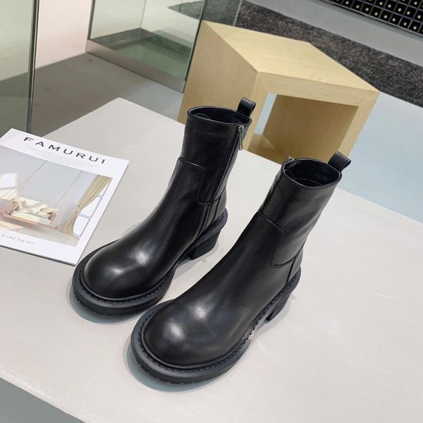 

2019 autumn and winter explosions fashion classic wild knight boots 100% genuine leather shoes size35-40 factory direct, Black