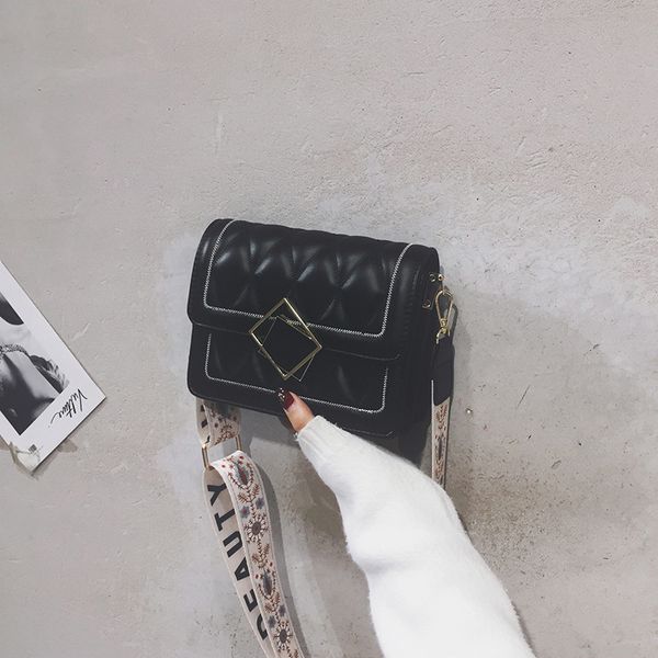 

mini bag women's bag new all-match small square fashion rhombus wide shoulder strap shoulder/crossbody