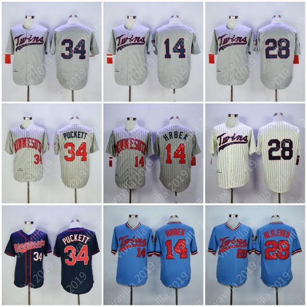 

Mens 2019 Minnesot 34 Kirby Puckett 3 Harmon Killebrew 14 Kent Hrbek 28 Bert Blyleven All 100% Stitched Twins Baseball Jerseys