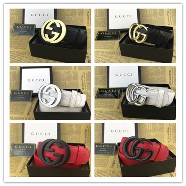 

men's belt women's leather black and white designer cow leather men's luxury belt of freight belt box, Black;brown