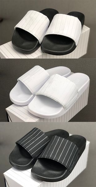 

baseball league 2019 casual sports slipper men women slide sandals flat flip flops flat shoe designer shoes lightweight foam sole, Black