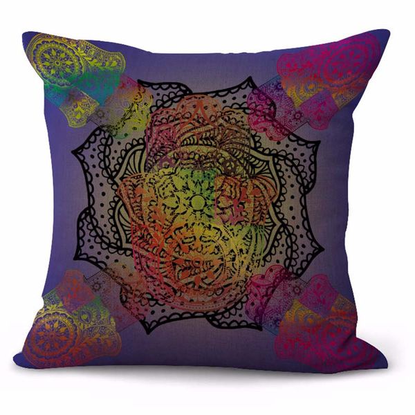 

красочные сглаз фатима рука наволочка чехол для подушки белье хлопок бросить наволочку крышка главная постельное белье кровать домашний деко