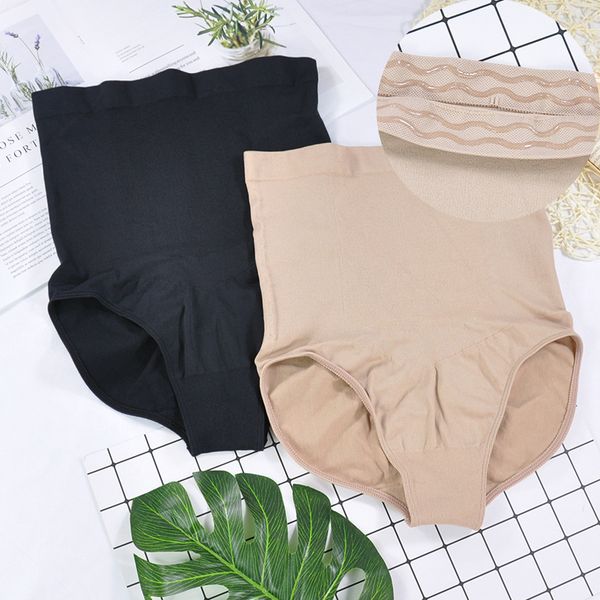 

high waist women's triangle underwear seamless shape pants women's hip buttocks waist postpartum belly corset black, Black;white