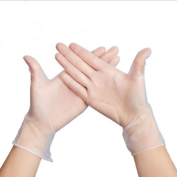 

100pcs food grade disposable pvc gloves anti-static plastic gloves for food cleaning cooking restaurant kitchen accessories