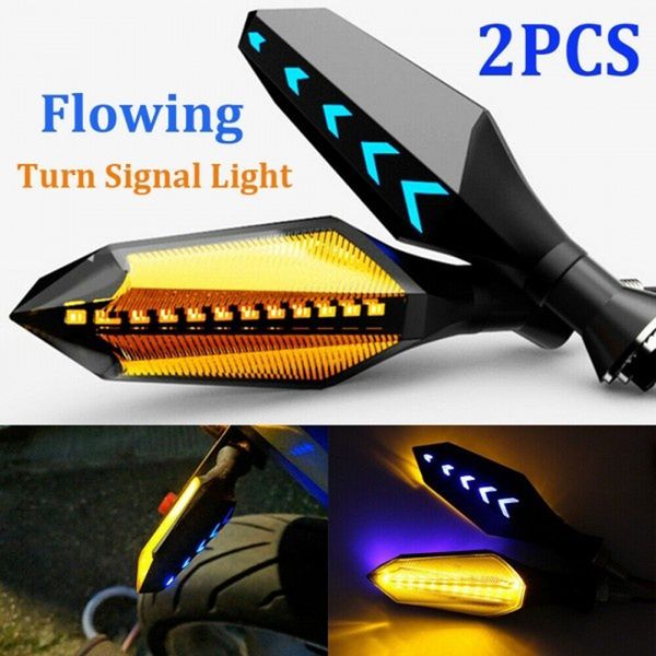 

2pcs bicycle lighting led motorbike direction lights flowing motorcycle turn signal light motor indicator lamps