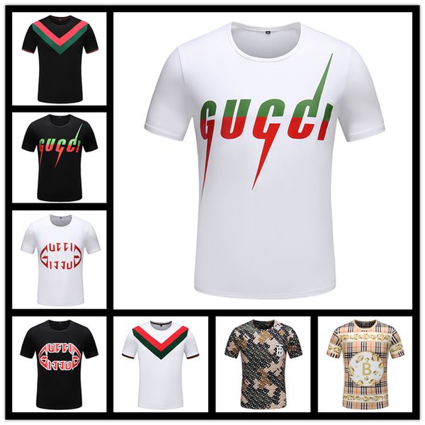 

2019 summer leisure man round collar short sleeve t shirts for men t-shirt fashion korean edition male style trend men's wear, White;black