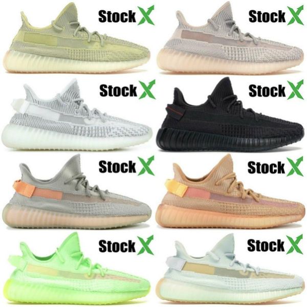 

2020 black reflective static antlia synth kanye west running shoes men women sneakers glow clay true form trainers designer shoes 12