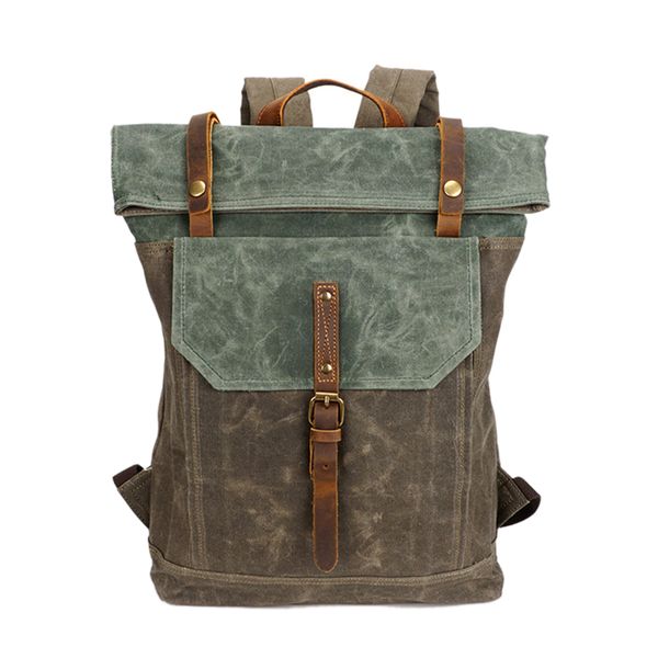 

backpack vintage travel canvas bag waterproof