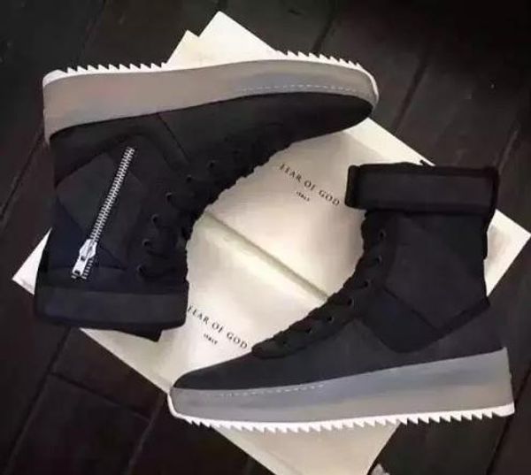 

fear god more military trainers men boots fashion men work boots shoes l14, Black