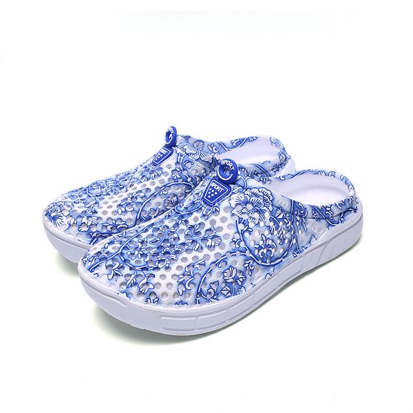 

new blue and white china women beach sandals outdoor summer sea aqua shoes wading feminino gardon hollow water shoes