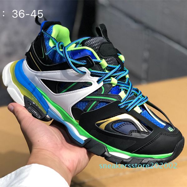 

1release 3.0 tess s paris track men gomma maille black for women triple s clunky sneaker casual shoes fashion dad shoes s02