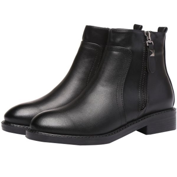 

2019 black womens ladies pointed toes synthetic leather ankle boots fs-b779 us uk eur size customized by favoshoes