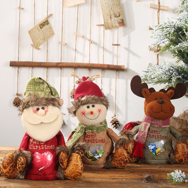 

new merry christmas gift bags cute santa claus snowman elk packing bags happy new year navidad 2020 decoration ornaments