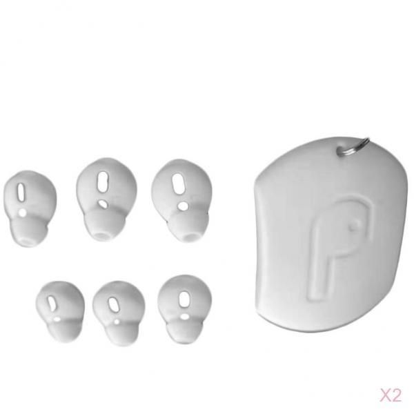 

6-pair silicone earbud cover ear hook for wireless headsets white