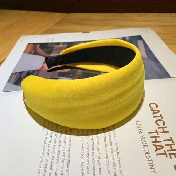 

hair accessories classic women headband wide side high elastic band sponge cloth turban non-slip girls