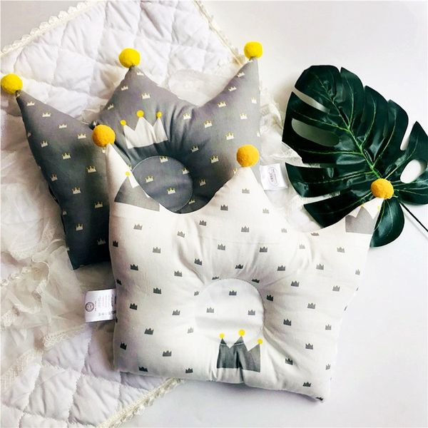

multi-color baby pillow newborn baby room decor crown shape sleeping headrest toddler head support cushion prevent flat head